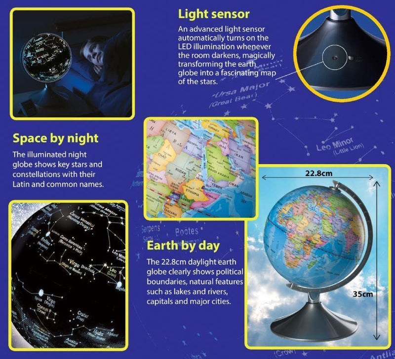 2 in 1 Globe Earth And Constellations - SpectrumStore SG