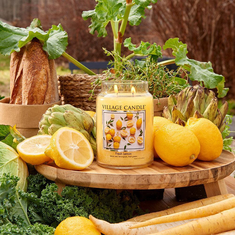 3.75Oz. Petite Apothecary Glass Jar - Fresh Lemon Candle - SpectrumStore SG