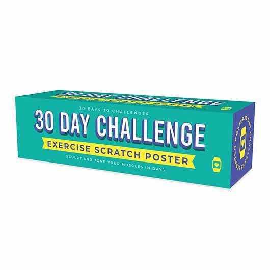 30 Day Challenge Exercise Scratch Poster - SpectrumStore SG