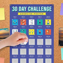 30 Day Challenge Exercise Scratch Poster - SpectrumStore SG