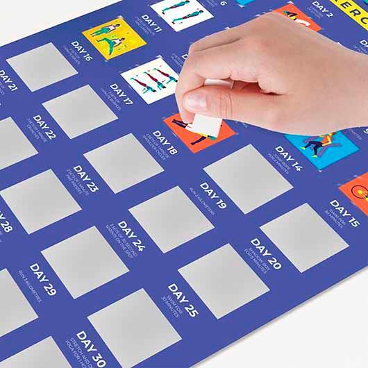 Scratch Poster - 30 Day Challenge Exercise Scratch Poster | Spectrum ...