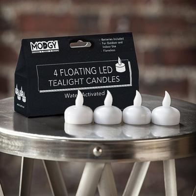4 Floating LED Tealight Candles - SpectrumStore SG