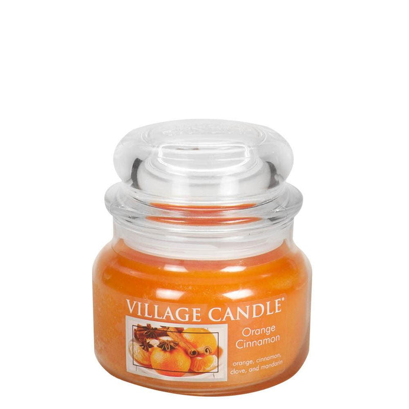 9.25Oz. Small Apothecary Glass Jar - Orange Cinnamon Candle - SpectrumStore SG