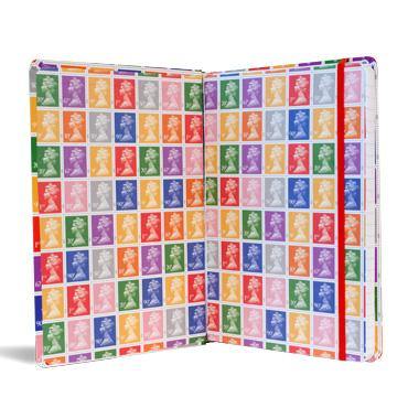 A5 Hard Cover Notebook: Multi Stamp - SpectrumStore SG