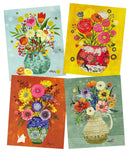 Archival Wall Prints: Floral Vases Art (Set of 4) - SpectrumStore SG