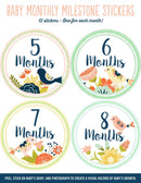 Baby Monthly Milestone Stickers - Birds - SpectrumStore SG