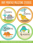 Baby Monthly Milestone Stickers - Dinosaurs - SpectrumStore SG