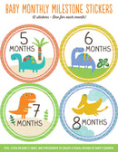 Baby Monthly Milestone Stickers - Dinosaurs - SpectrumStore SG