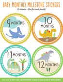Baby Monthly Milestone Stickers - Dinosaurs - SpectrumStore SG