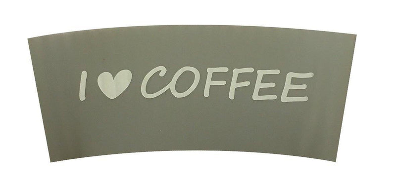 Bamboo Cup Sleeves: I (Heart) Coffee - SpectrumStore SG
