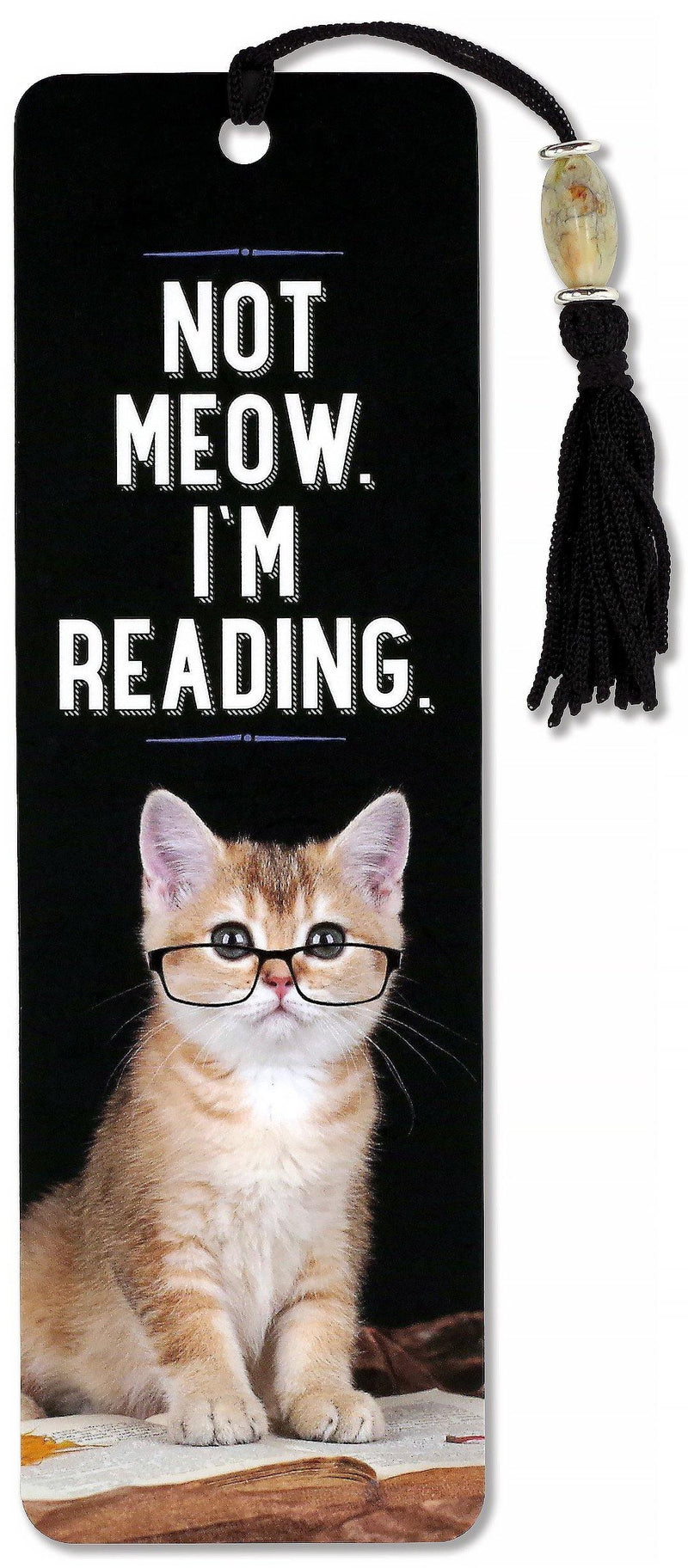 Beaded Bookmark: Not Meow, I'm Reading - SpectrumStore SG