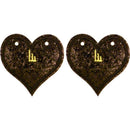 Beverly Clip-on Heart: Black Sparkle - SpectrumStore SG
