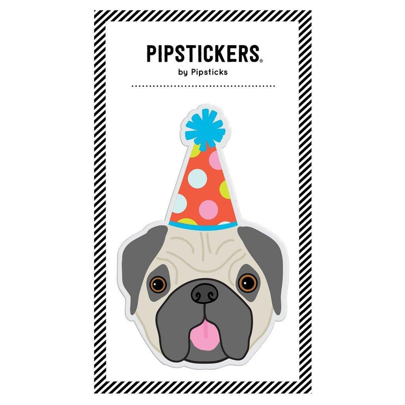 Big Puffy Party Pug Sticker - SpectrumStore SG