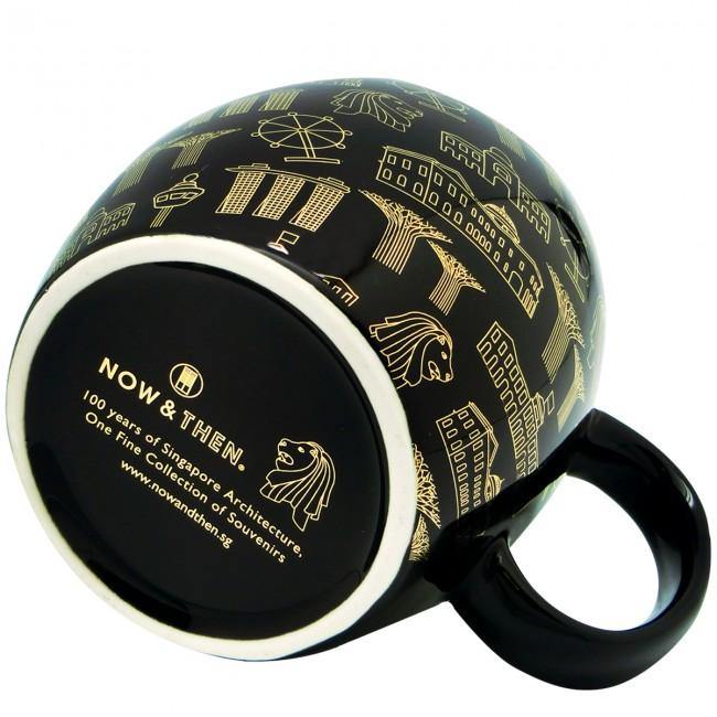 Black Motif Gold Ceramic Mug - SpectrumStore SG