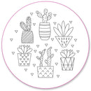 Blooms & Succulents Embroidery Pattern Transfers - SpectrumStore SG