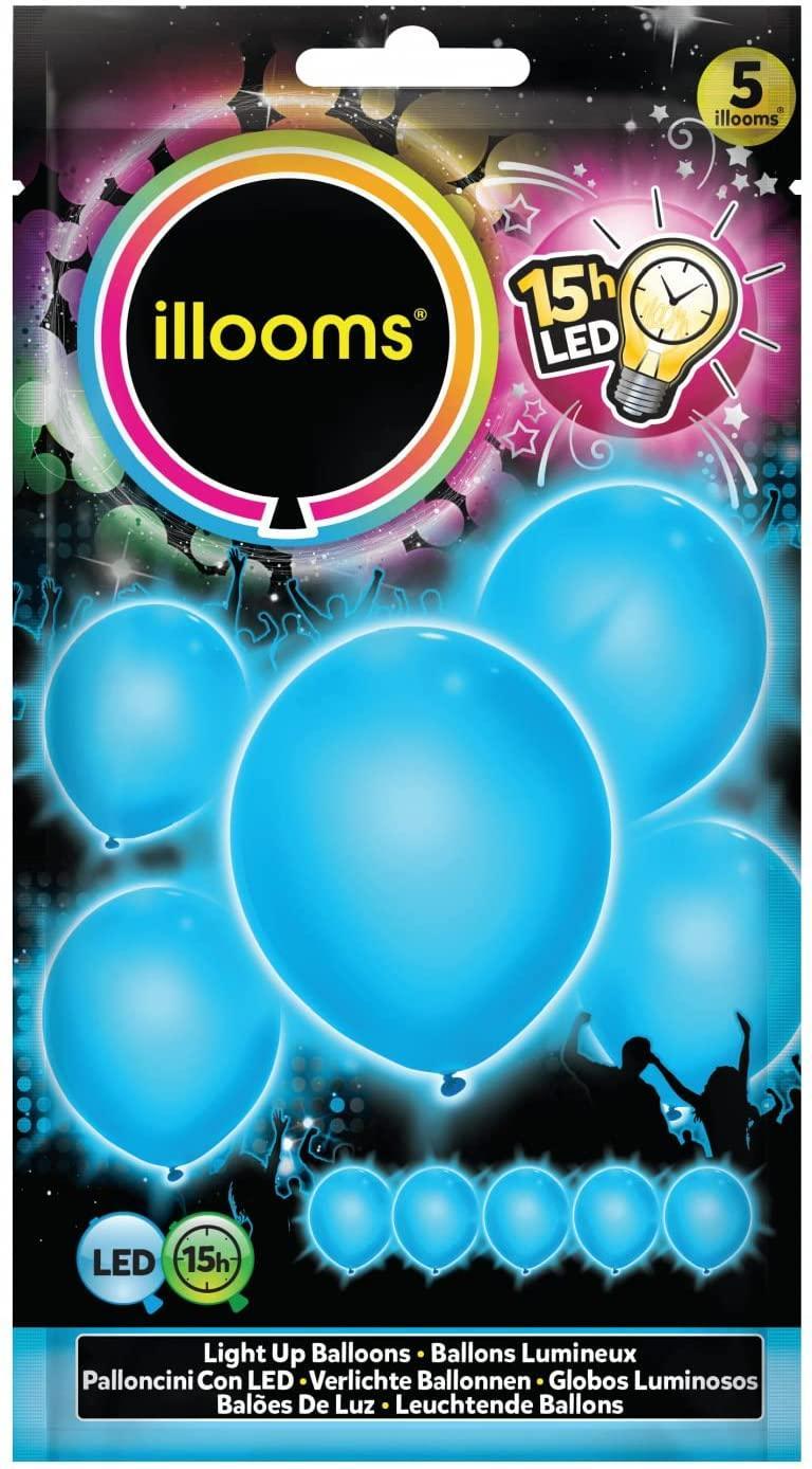 Blue Light Up Balloons - 5 Pack - SpectrumStore SG