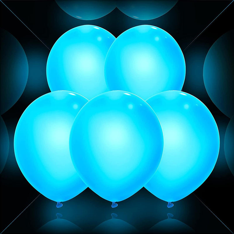 Blue Light Up Balloons - 5 Pack - SpectrumStore SG