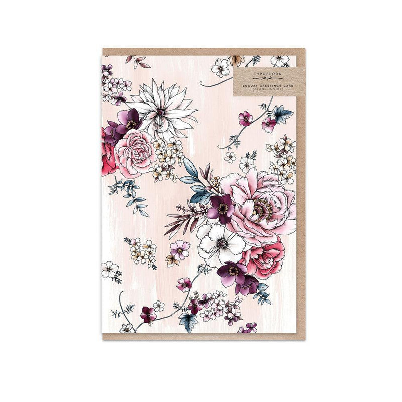 Blush Floral Notecard - SpectrumStore SG