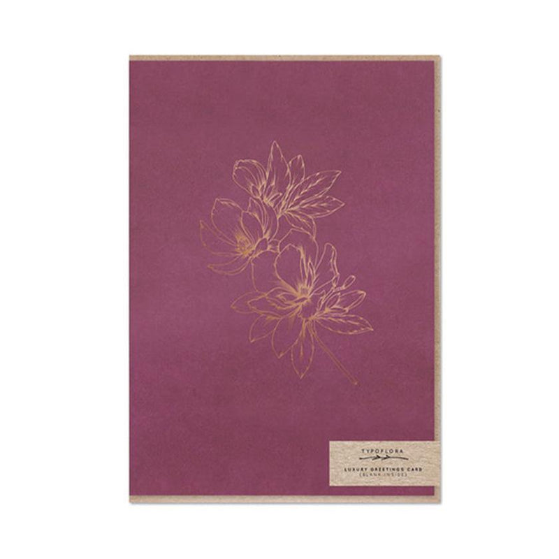 Burgundy Magnolia Card - SpectrumStore SG