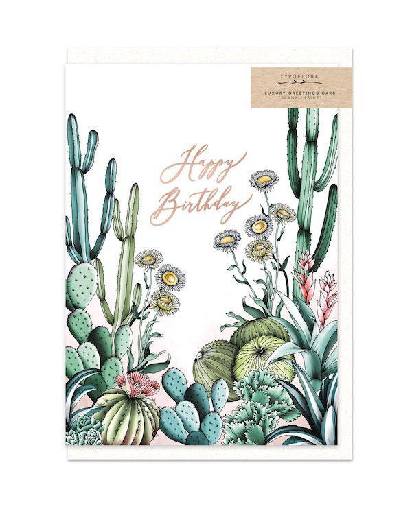 Cactus Birthday Card - SpectrumStore SG