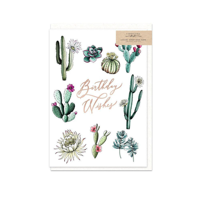 Cactus Birthday Wishes Card - SpectrumStore SG