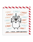 Cake! Cake! Cake! Square Greeting Card - SpectrumStore SG
