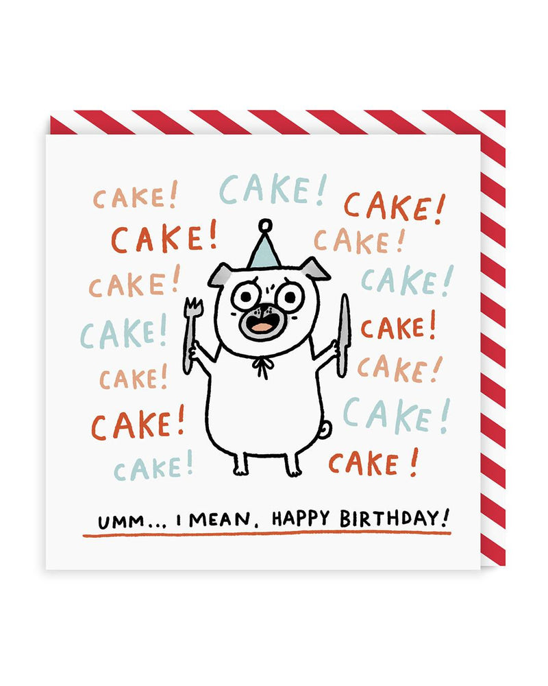 Cake! Cake! Cake! Square Greeting Card - SpectrumStore SG
