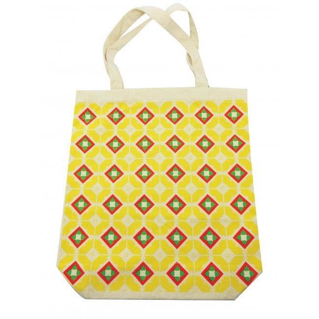 Canvas Bag Peranakan Yellow - SpectrumStore SG