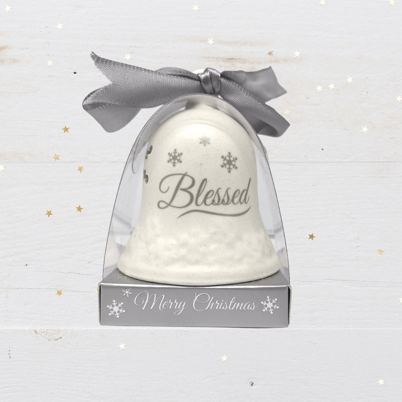 Ceramic Christmas Bell: Blessed - SpectrumStore SG