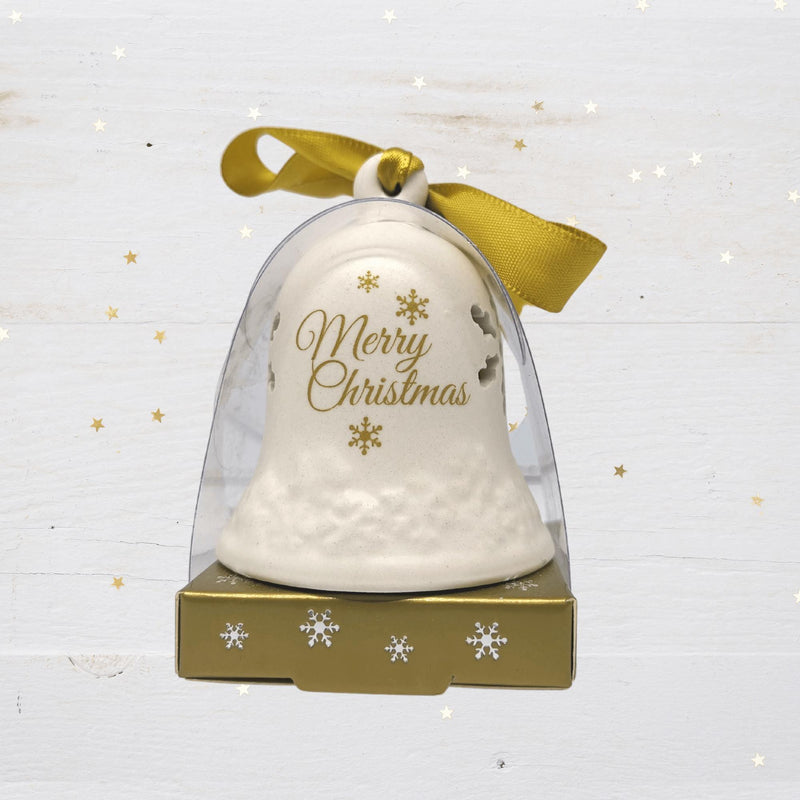 Ceramic Christmas Bell: Christ our Saviour is born - SpectrumStore SG