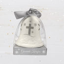 Ceramic Christmas Bell: Motive With Cross - SpectrumStore SG
