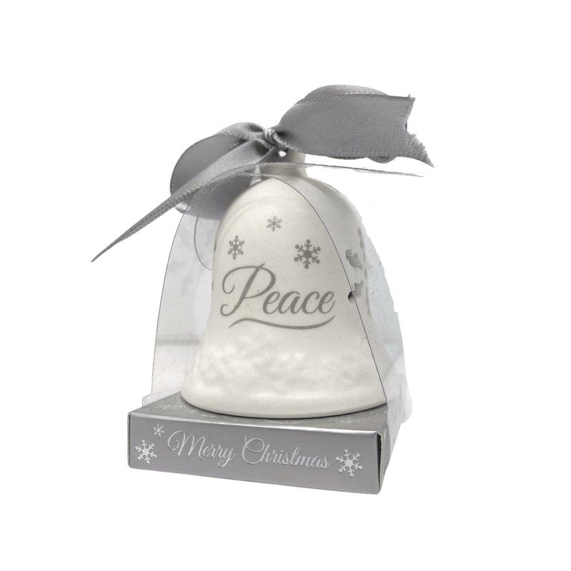 Ceramic Christmas Bell: Peace - SpectrumStore SG
