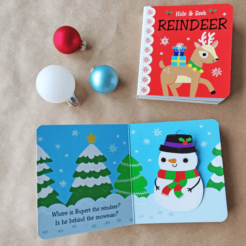 Christmas Hide & Seek Lift-the-Flap Mini Board Books - Reindeer - SpectrumStore SG