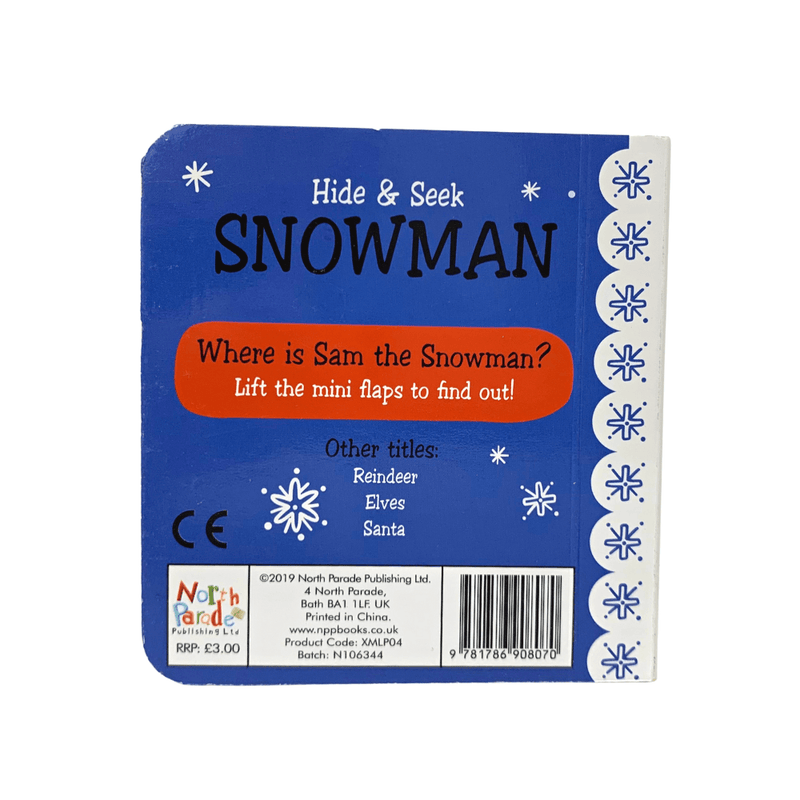 Christmas Hide & Seek Lift-the-Flap Mini Board Books - Snowman - SpectrumStore SG