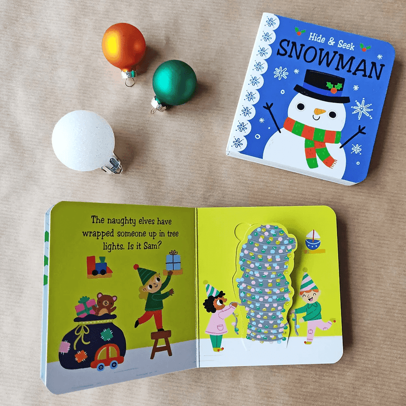 Christmas Hide & Seek Lift-the-Flap Mini Board Books - Snowman - SpectrumStore SG