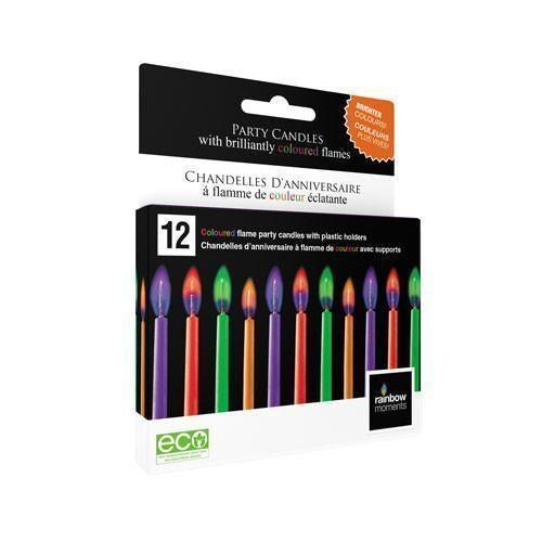 Coloured Flame Birthday Candles: Assorted Colours - SpectrumStore SG