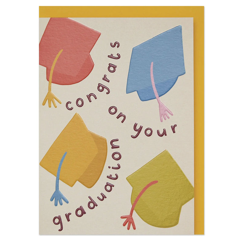 Colourful Mortarboard 'Congrats On Your Graduation' Card - SpectrumStore SG