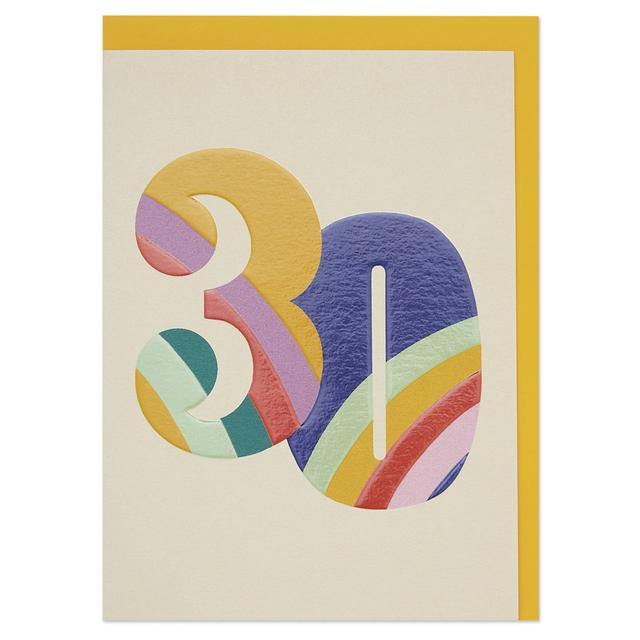 Colourful Rainbow Age 30 Birthday Card - SpectrumStore SG