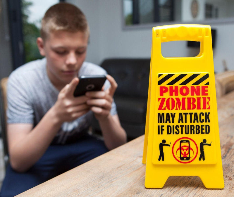 Desk Warning Sign - Phone Zombie - SpectrumStore SG