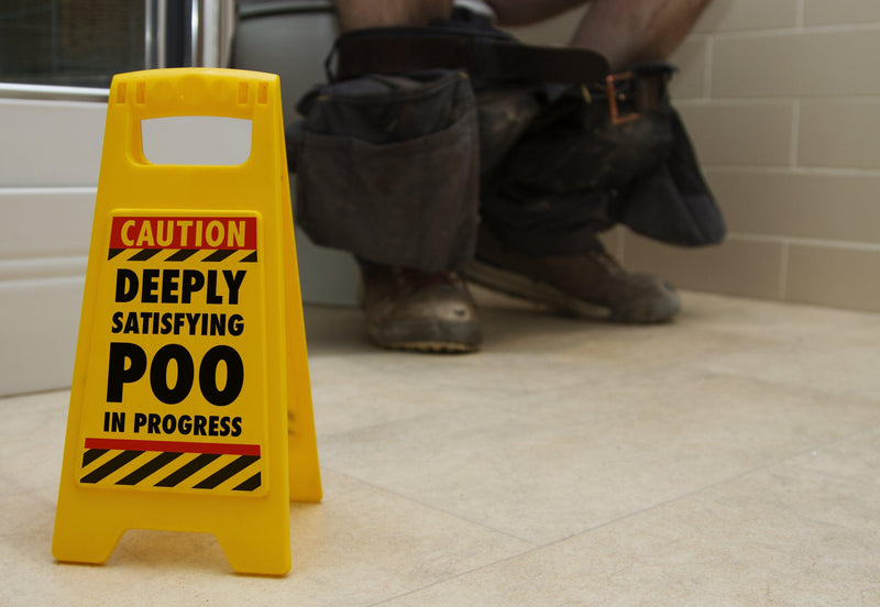 Desk Warning Sign - Satisfying Poo - SpectrumStore SG