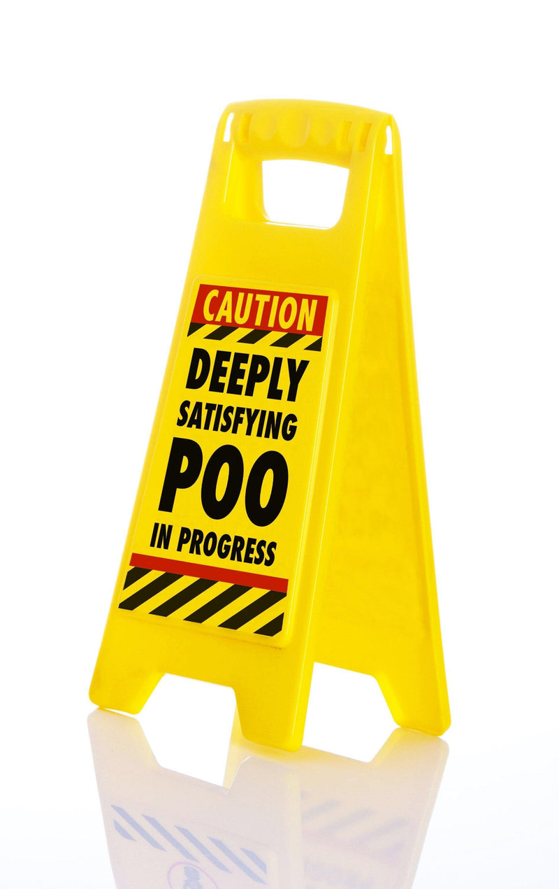 Desk Warning Sign - Satisfying Poo - SpectrumStore SG