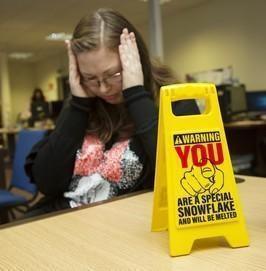 Desk Warning Sign - Snowflake - SpectrumStore SG