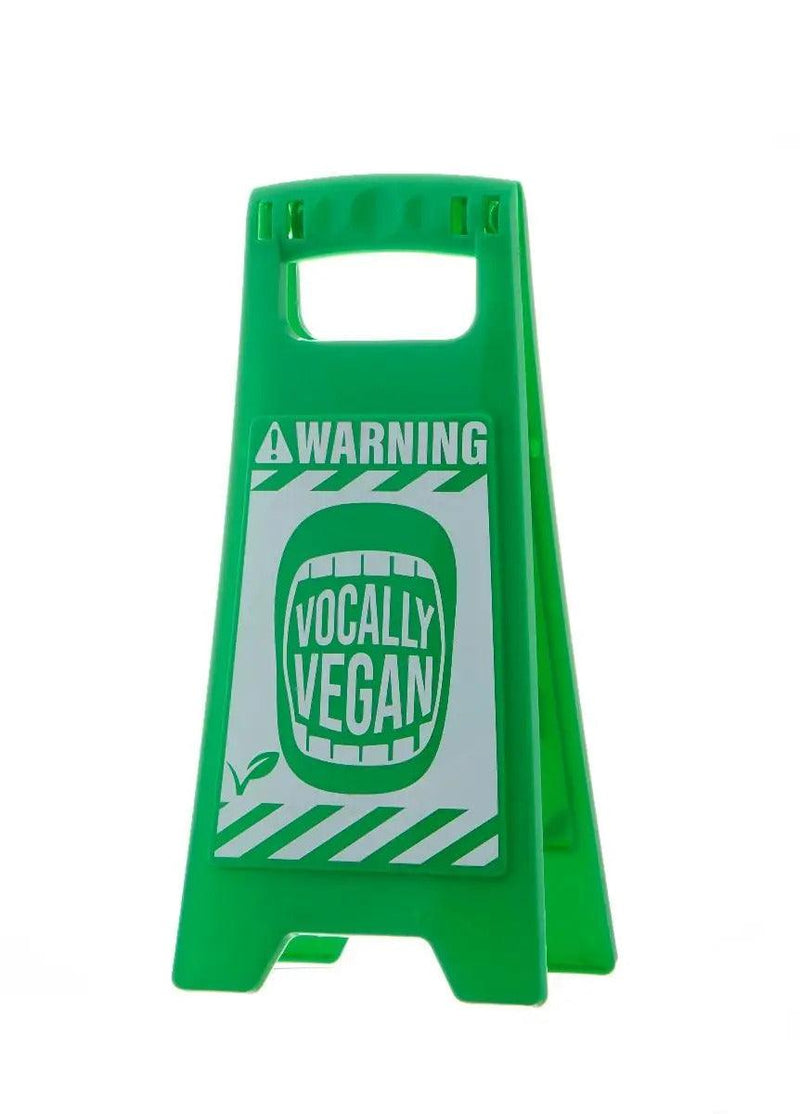 Desk Warning Sign - Vocally Vegan - SpectrumStore SG
