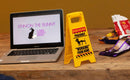 Desk Warning Sign - Working From Home - SpectrumStore SG
