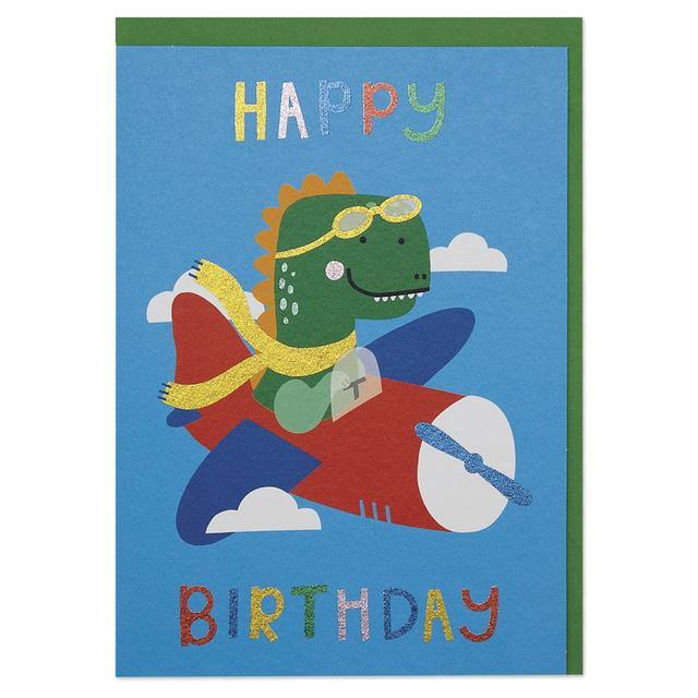 Dinosaur Pilot Birthday Card - SpectrumStore SG