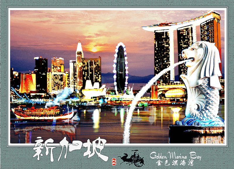 DK Studio Post Card - Golden Marina Bay - SpectrumStore SG