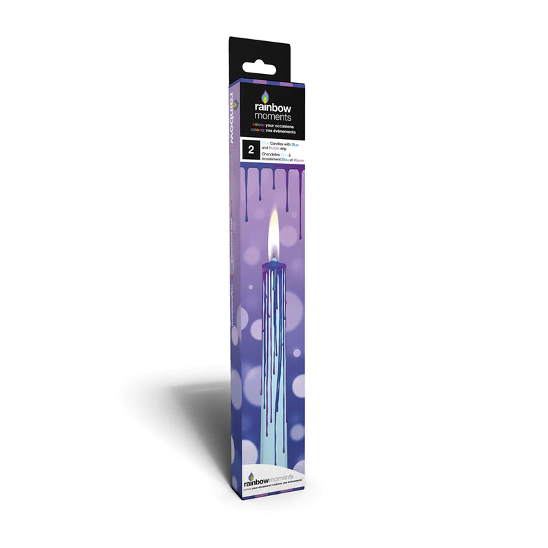 Drip Candles -Blue & Purple - SpectrumStore SG