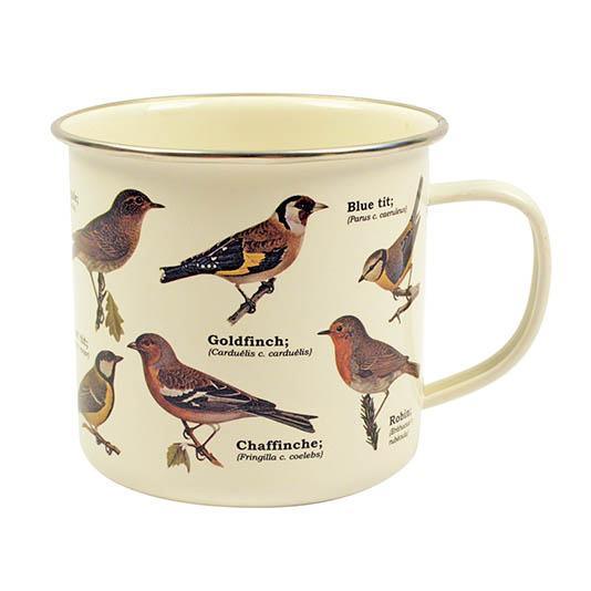 Enamel Mug: Garden birds - SpectrumStore SG