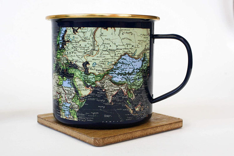 Enamel Mug: Man Of The World Blue - SpectrumStore SG