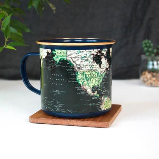 Enamel Mug: Man Of The World Blue - SpectrumStore SG